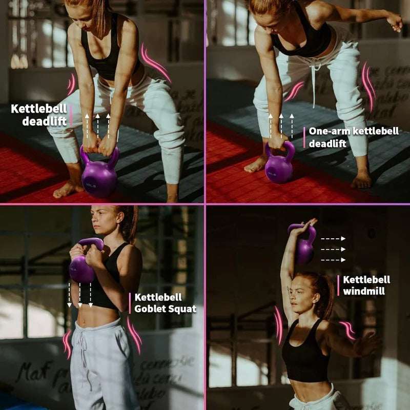 Vinyl Kettlebell Set (5lb–20lb)